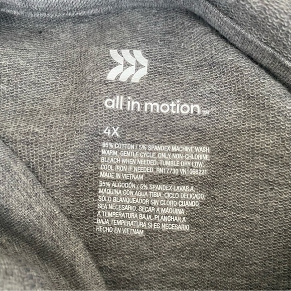 Women's Plus Size French Terry Hooded Sweatshirt - All in Motion Gray Size 4X - Picture 3 of 9